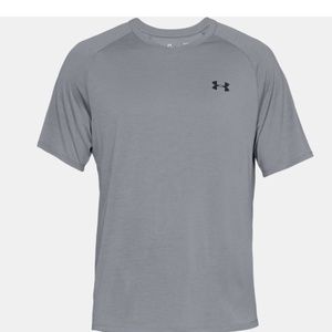 Under Armour Gray Athletic Performance Short Sleeve T-Shirt Loose Fit Size XXL